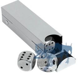 Metalowe kości do gry w tubie 5 sztuk