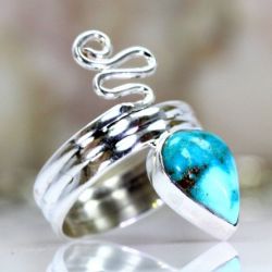 Srebrny pierścionek Turkus