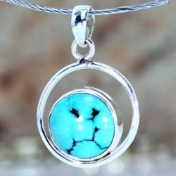 Srebrna zawieszka Turkus