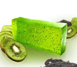 Mydło kiwi z makiem