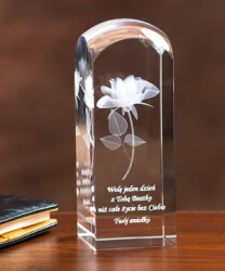 Róża 3D z indywidualną dedykacją