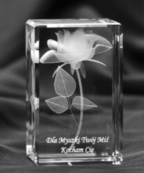 Róża 3D z dedykacją