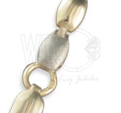 Bransoleta Groszek białe i żółte złoto