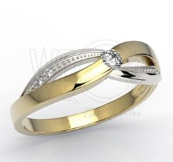 Pierścionek zaręczynowy z białego złota