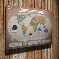 Mapa Podróży na płótnie